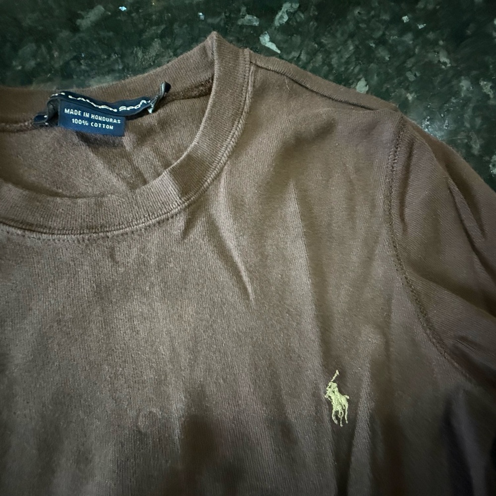 Polo Ralph Lauren Sport Women’s / Unisex Dark Brown Long-Sleeve T-Shirt Sweater